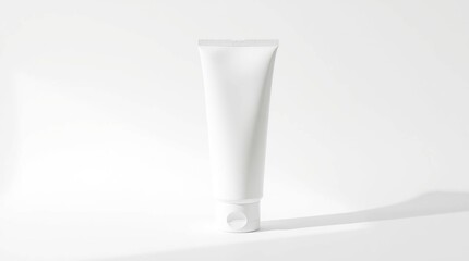 Blank White Tube Mockup Perfect for Skincare or Cosmetic Product Packaging Design