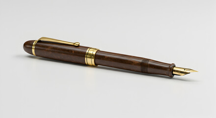 Naklejka premium fountain pen on white background