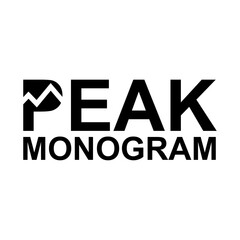 Peak mountain letter logo icon design