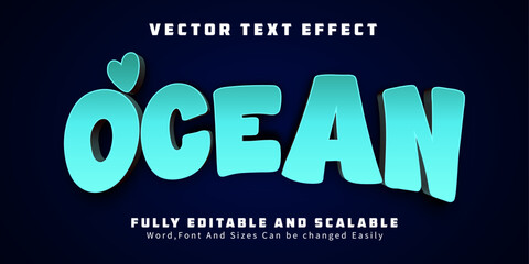 Ocean water text effect