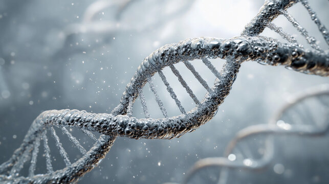 DNA helix illustration in a dynamic setting