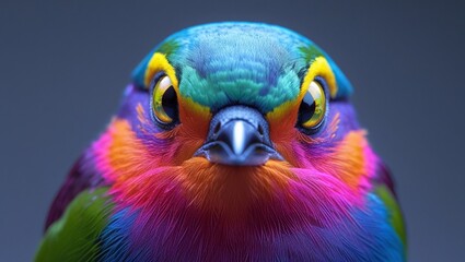 Vibrant Bird Portrait A Spectrum of Colorful Plumage