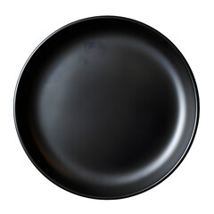 the plate is flat black on a white background