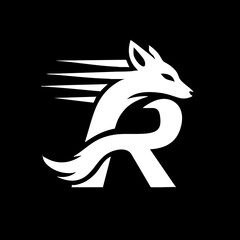 The Fox and Letter R Logo Icon Symbol Emblem