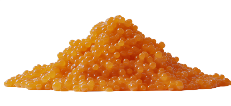 Orange fish roe pile isolated on white background png ai generated isolated on a white background