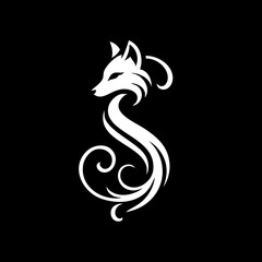 Fototapeta premium The Fox and Letter S Logo Icon Symbol Emblem
