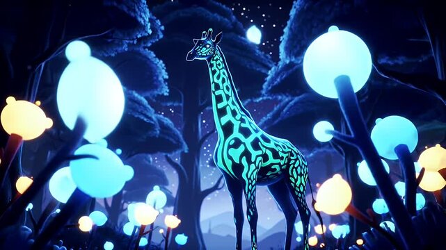 A magical giraffe