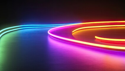 Vibrant Neon Light Curves