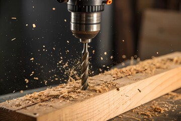 Renovation process in a residential apartment focusing on woodworking activities with power tools