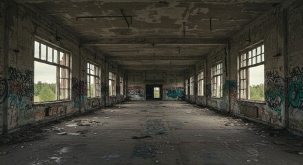 Abandoned factory interior