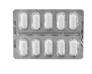 Medicines in a blister pack with a clear and well-arranged layout against a transparent background