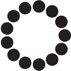 Dots in circle form. Design elements