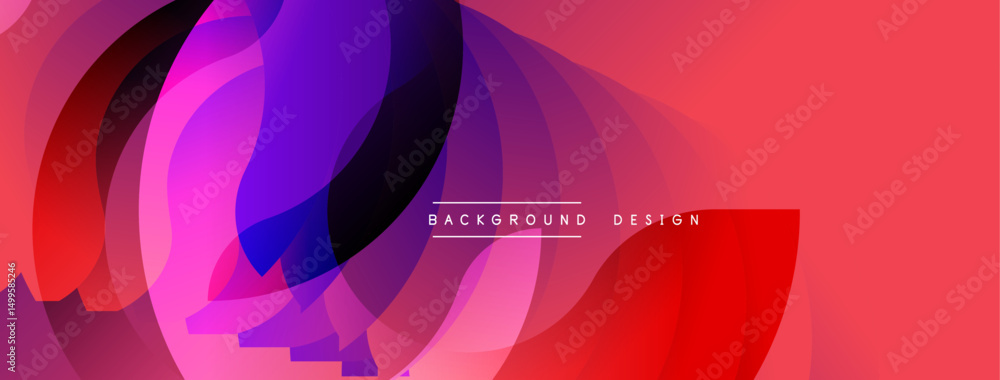 Fototapete abstract flowing shapes, vibrant colors blend. dynamic composition creates modern visual impact. bac