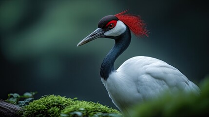 Obraz premium Majestic crane in natural habitat