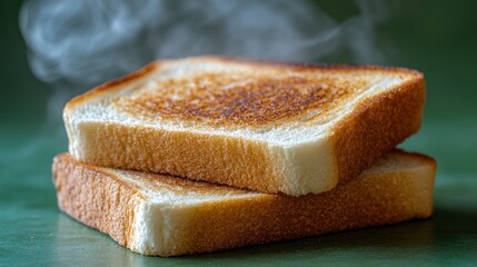 Toasted bread slices steaming (1)