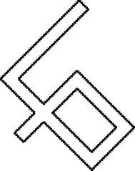 Pixel line creative design digital. Element 8 bit retro