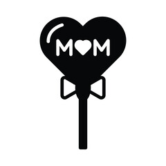 Sweet candy icon with a heart and 