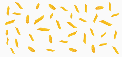 Raw Pasta isolated on white background