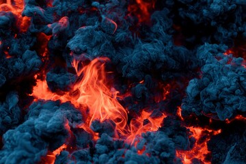 Fototapeta premium Fiery Smoke Clouds