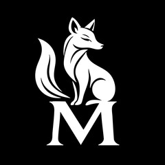 The Fox and Letter M Logo Icon Symbol Emblem