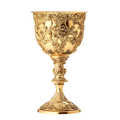 golden goblet with ornate png