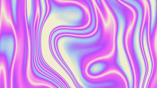 Vibrant holographic liquid waves flowing smoothly in a seamless loop. Iridescent colors split and blend with every motion. Ideal for futuristic digital art, VJ loops, or modern motion graphics.