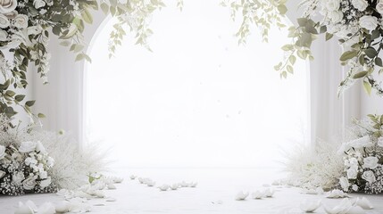 White Background Wedding Scene Background: Modern, Elegant, and Visually Appealing for Special Occasions