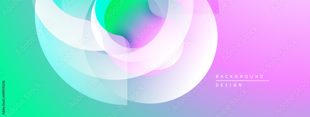 Leinwandbilder Abstract colorful shapes overlap. Gradient transitions create soft visual effect. Modern design element for backgrounds.