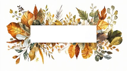 Obraz premium Autumnal Leaf Banner