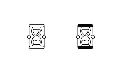 Hourglass  icons set vector stock illustration