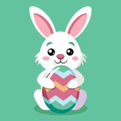 Obraz premium easter bunny with eggs