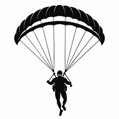 paraglider silhouette vector