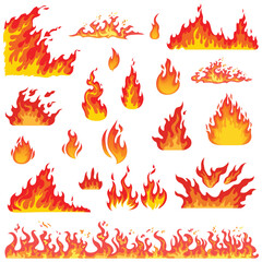 fire icons set , fire icons