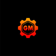 GM Initials Tech Logo Vector Art  Icons  and Graphics