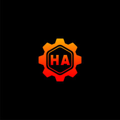 HA Initials Tech Logo Vector Art  Icons  and Graphics