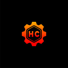 HC Initials Tech Logo Vector Art  Icons  and Graphics
