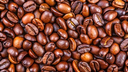 Roasted Coffee Beans Background Texture