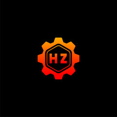 HZ Initials Tech Logo Vector Art  Icons  and Graphics