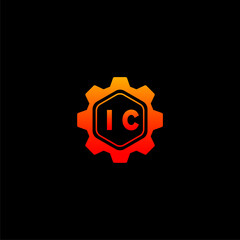 IC Initials Tech Logo Vector Art  Icons  and Graphics