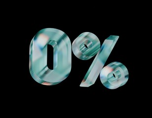 Zero percent 3d dispersed glass render 