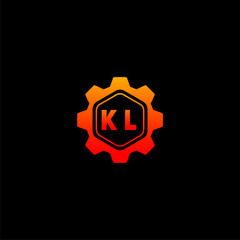 KL Initials Tech Logo Vector Art  Icons  and Graphics