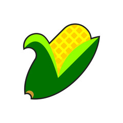 cartoon style corn illustration