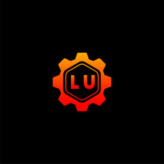 LU Initials Tech Logo Vector Art  Icons  and Graphics