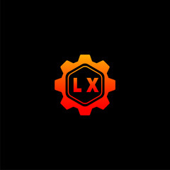 LX Initials Tech Logo Vector Art  Icons  and Graphics