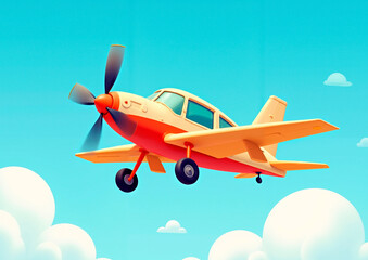 Airplane in sky