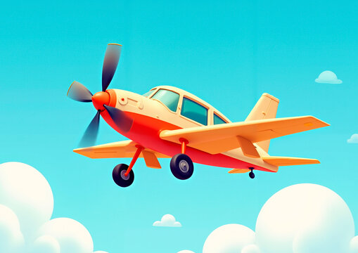 Airplane in sky