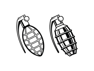 Hand Grenade Icons,bombs set vector, icon,Grenade vector icon