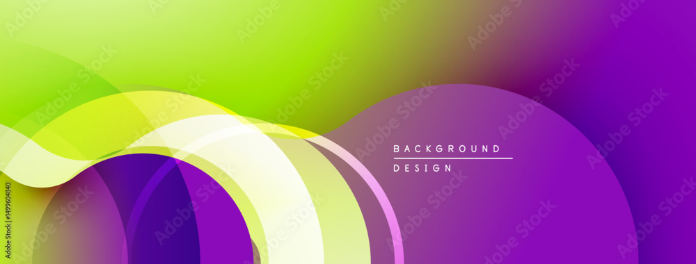 Fototapete abstract colorful waves, smooth gradients. modern design element, vibrant hues, dynamic composition.