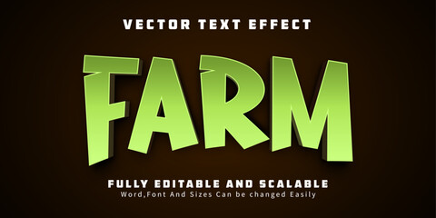 Farm editable text effect 