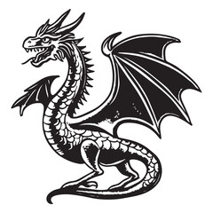 Flying dragon vector image